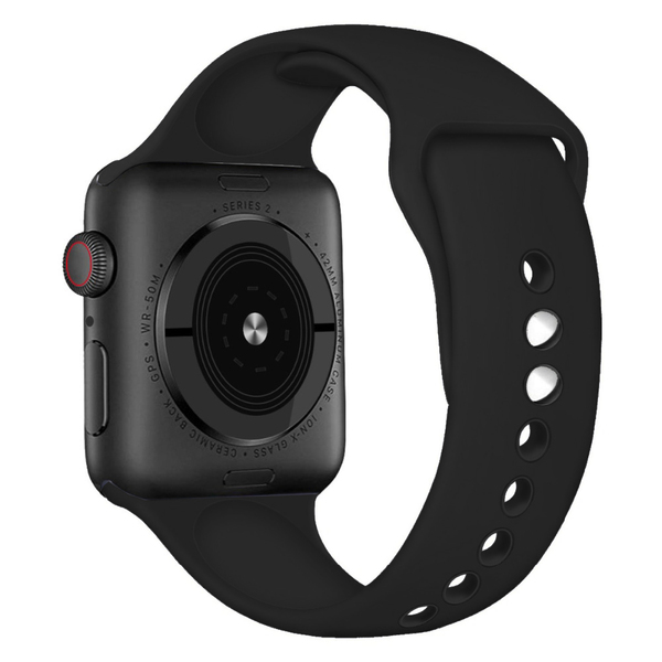 Szilikon óraszíj 38 / 40 / 41 mm, fekete, no15