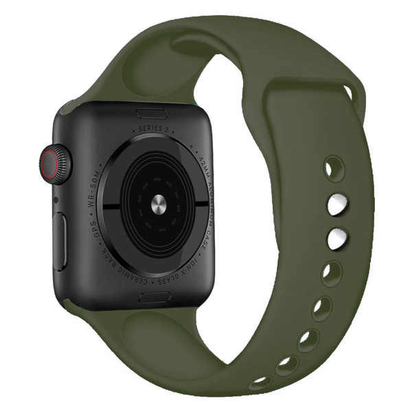 Szilikon óraszíj 38 / 40 / 41 mm, khaki, no60