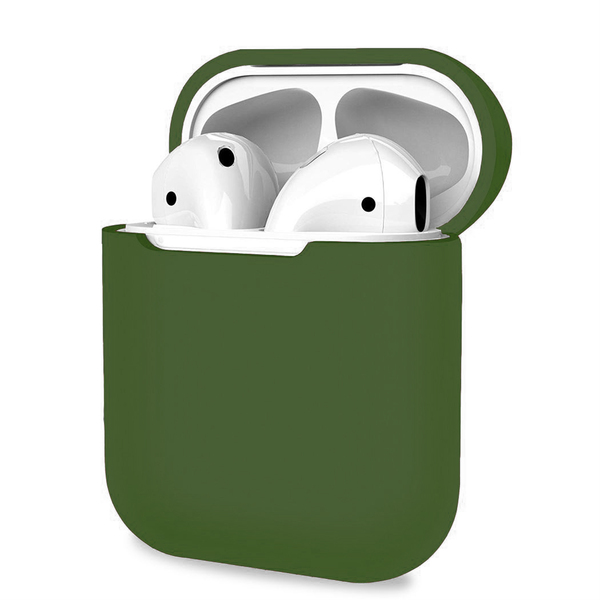 For AirPods 1 / 2 szilikon tok - éjzöld