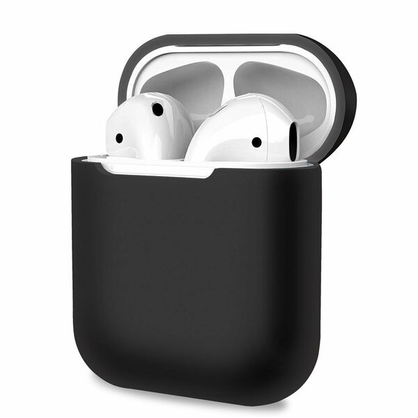 For AirPods 1 / 2 szilikon tok - fekete