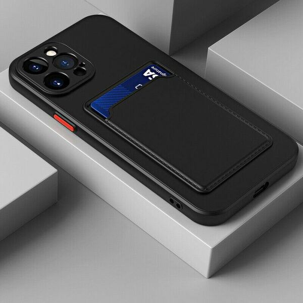 iPhone 12 Pro Max Card Case - fekete