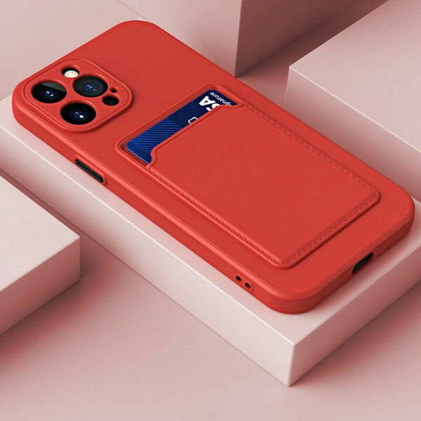 iPhone 12 Pro Max Card Case - piros