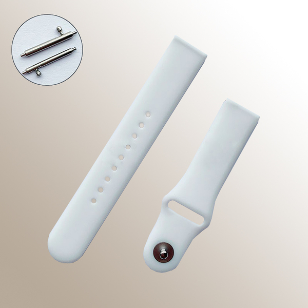 Szilikon óraszíj 22 mm, fehér, no10