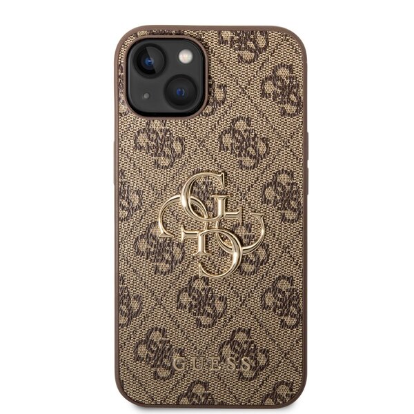 iPhone 14 Pro Guess - 307 - METAL LOGO - barna