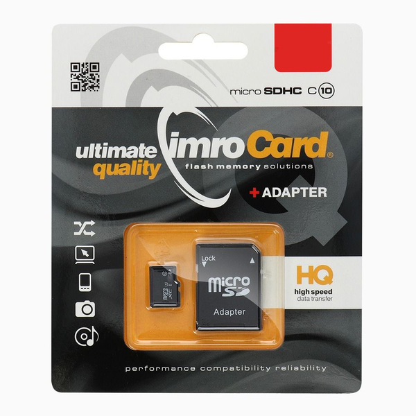 Imro 128 GB micro SD memóriakártya + átalakító