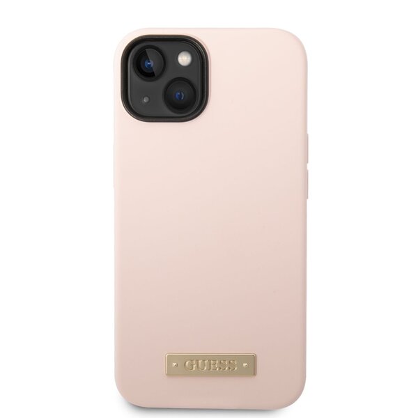 iPhone 14 Pro Guess - 328 - SILICONE LOGO MAGSAFE - pink