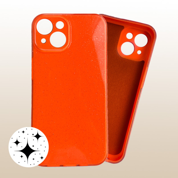 LARTE SHINY iPhone 14 - neon narancs
