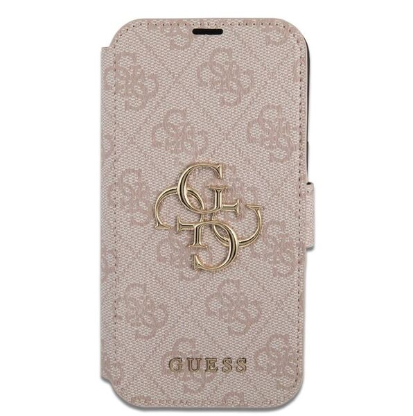iPhone 15 Pro Guess - 529 - METAL LOGO BOOK - pink