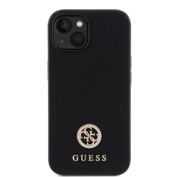 iPhone 15 Pro Guess - 747 - STRASS METAL LOGO - fekete