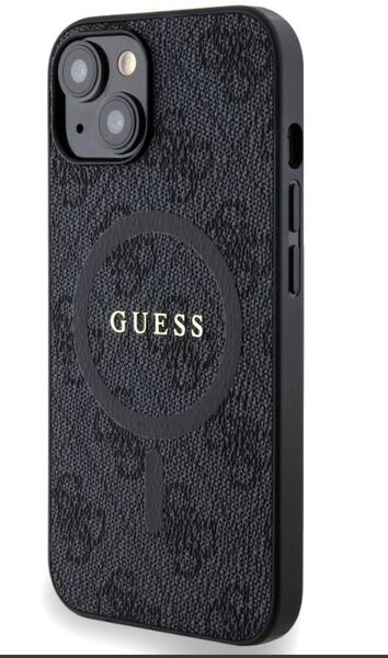 iPhone 15 Pro Max Guess - 350 - LEATHER RING MAGSAFE - fekete
