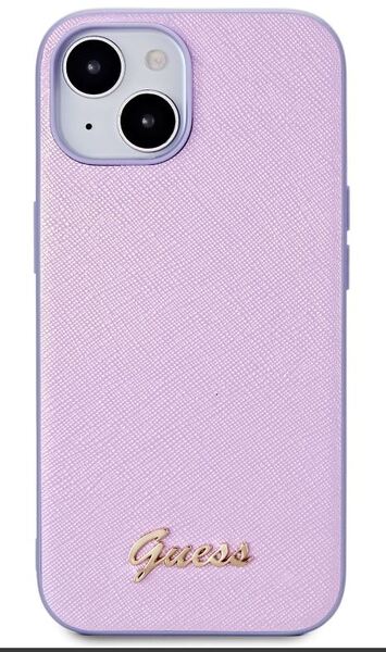 iPhone 15 Guess - 929 - LEATHER IRIDESCENT METAL - lila