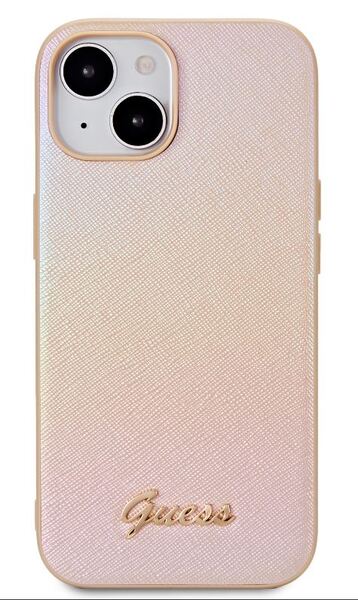 iPhone 15 Pro Max Guess - 094 - LEATHER IRIDESCENT METAL - arany
