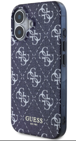 iPhone 16 Guess - 307 - IML Denim Effect Magsafe - sötétkék