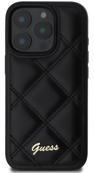 iPhone 16 Pro Max Guess - 075 - PU LEATHER QUILTED - fekete