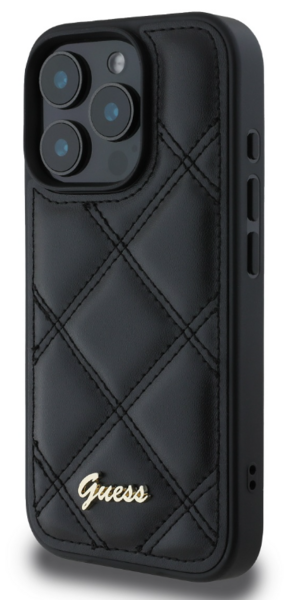 iPhone 16 Pro Max Guess - 075 - PU LEATHER QUILTED - fekete