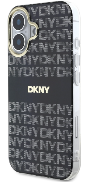 iPhone 16 Pro Max DKNY - 533 - PATTERN STRIPE MAGSAFE - fekete