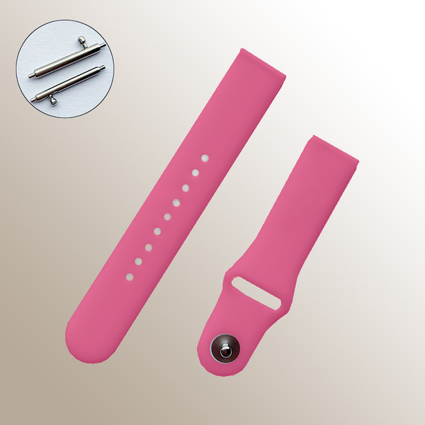 Szilikon óraszíj 20 mm, pink, no5