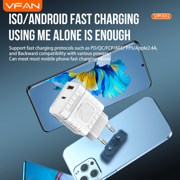 VFAN E11 30W usb A + C adapter