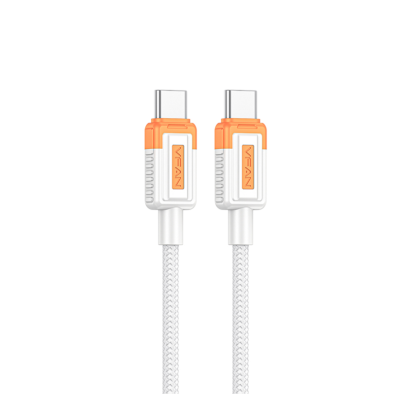 VFAN X24 60W usb C - C adatkábel, 1M, narancs