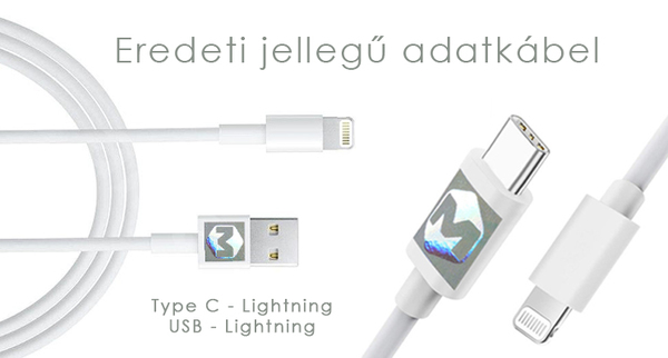 Eredeti jellegű usb A - lightning adatkábel - 1 méter