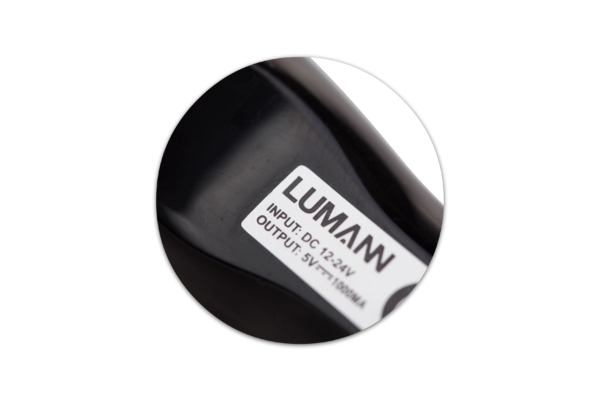 Lumann 1A usb autós adapter, fekete