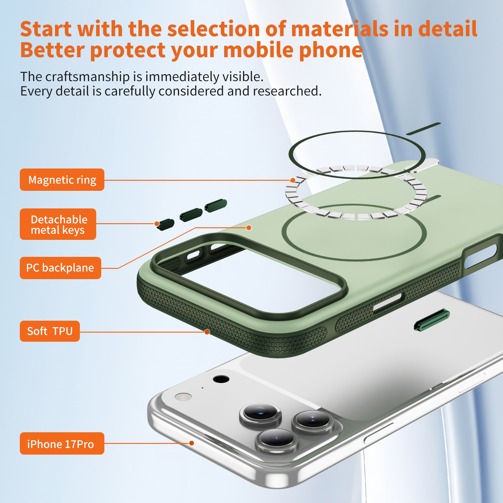 PASTEL MATTE iPhone 17 Pro Max macha green + green